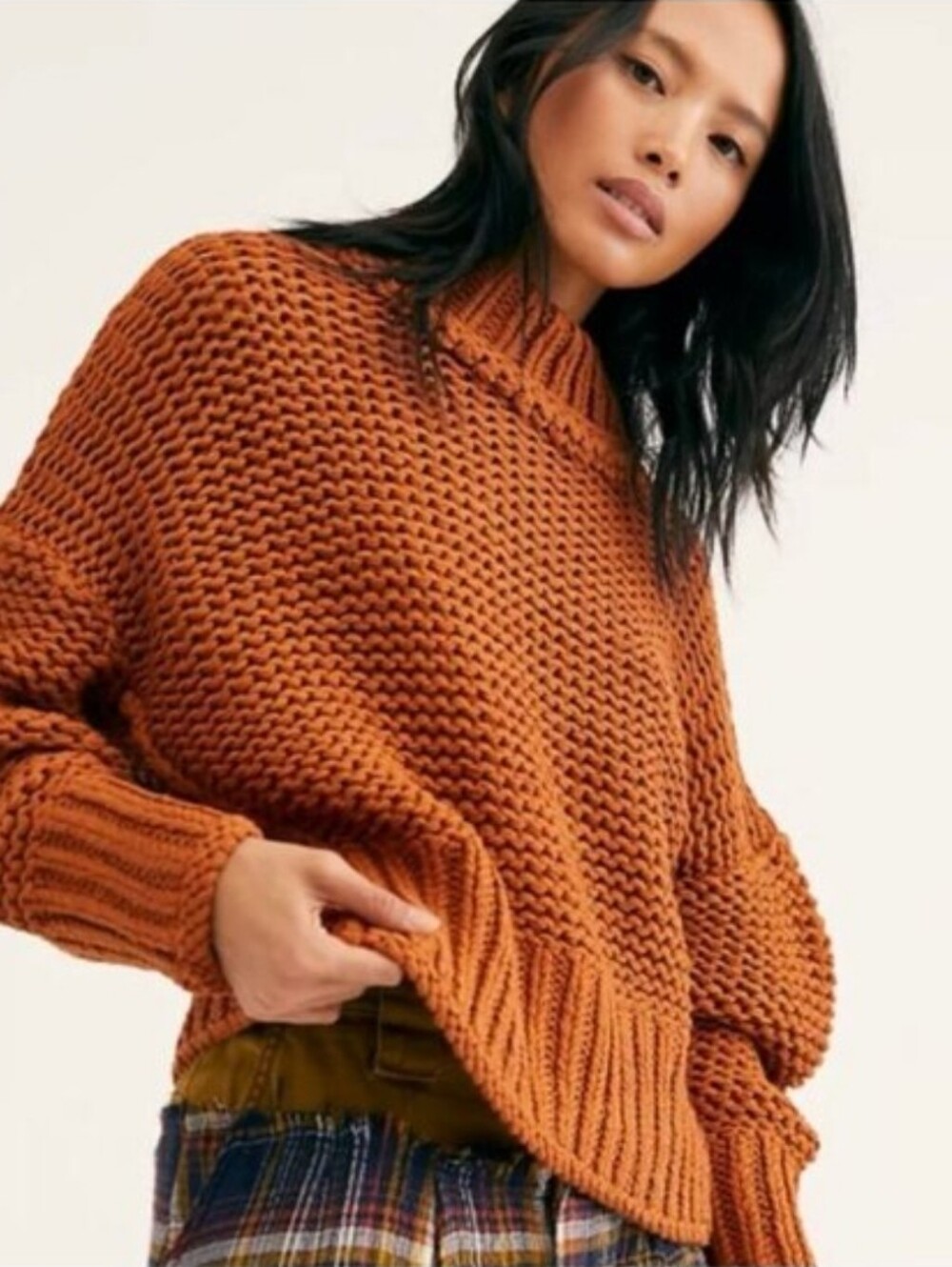 Free People My Only Sunshine Knit Sweater In Ruscan Earth. Size Xsmall